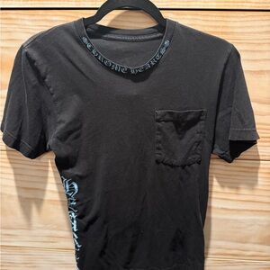 Chrome Hearts Black Tee with Blue Accents